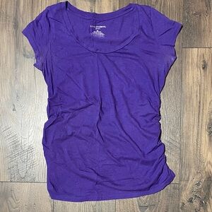 Maternity Women's Purple Short Sleeve Tee